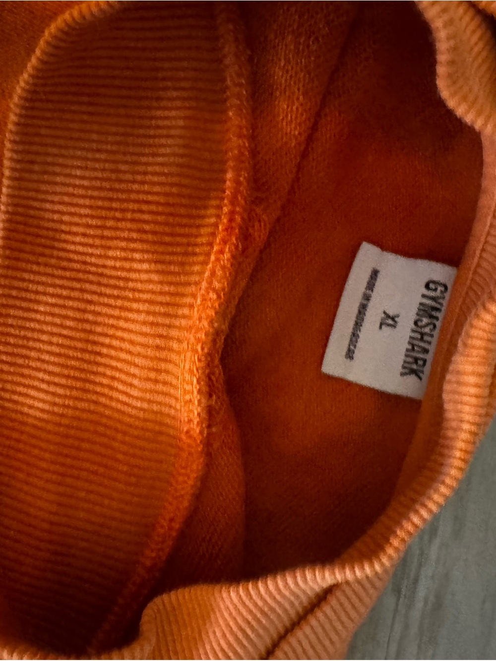 Gymshark Orange Ribbed Cropped Sweatshirt - Picture 3 of 6